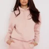 Halo Blush katoenen Hoodie met fleece binnenkant