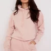 Halo Blush katoenen Hoodie met fleece binnenkant