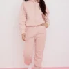 Halo Blush katoenen Hoodie met fleece binnenkant