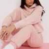 Halo Blush katoenen Hoodie met fleece binnenkant