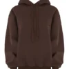 Halo Chocolate katoenen fleece-back oversized Hoodie