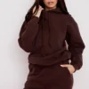 Halo Chocolate katoenen fleece-back oversized Hoodie