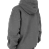 Halo donkergrijze oversized Hoodie met katoenen fleece binnenkant