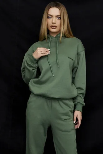Halo Moss katoenen fleece-back oversized Hoodie