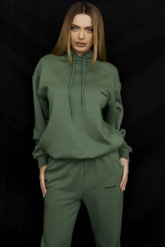Halo Moss katoenen fleece-back oversized Hoodie
