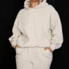 Halo Oatmeal katoenen Hoodie met fleece binnenkant