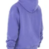 Halo paarse oversized Hoodie met katoenen fleece binnenkant