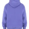 Halo paarse oversized Hoodie met katoenen fleece binnenkant