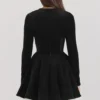 Harmony Zwarte stretchfluwelen cropped Bolero’s