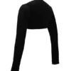 Harmony Zwarte stretchfluwelen cropped Bolero’s
