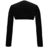 Harmony Zwarte stretchfluwelen cropped Bolero’s
