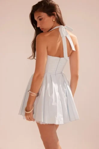Harriet Bluebell katoenen halter mini-jurk
