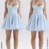 Harriet Bluebell katoenen halter mini-jurk