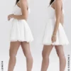 Harriet witte halter mini-jurk met broderie anglaise