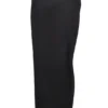 Hart zwarte twill maxi-rok