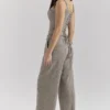 Hayden Bruine Puppytooth Wijd Been Hoge Taille Getailleerde Broeken