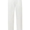 Hayden witte broek met fijne streep en hoge taille