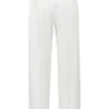 Hayden witte broek met fijne streep en hoge taille