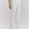 Hayden witte broek met fijne streep en hoge taille
