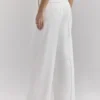 Hayden witte broek met wijde pijpen en hoge taille