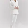 Hayden witte broek met wijde pijpen en hoge taille