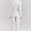 Hayden witte broek met wijde pijpen en hoge taille