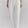 Hayden witte broek met wijde pijpen en hoge taille