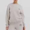 Haze Cloud katoenen sweatshirt met fleece binnenkant en ronde hals