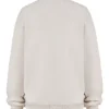 Haze Cloud katoenen sweatshirt met fleece binnenkant en ronde hals