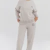 Haze Cloud katoenen sweatshirt met fleece binnenkant en ronde hals