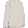 Haze Cloud katoenen sweatshirt met fleece binnenkant en ronde hals