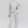 Haze lichtgrijs gemêleerd Sweatshirt met ronde hals