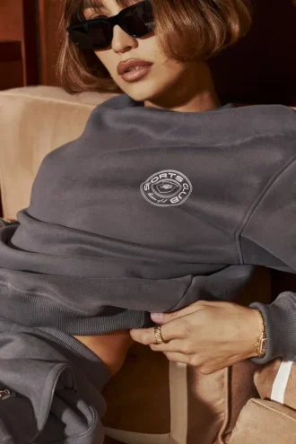 Haze Slate sweatshirt met ronde hals