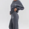 Haze Slate sweatshirt met ronde hals