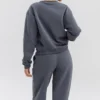 Haze Slate sweatshirt met ronde hals