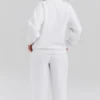 Haze wit sweatshirt met ronde hals