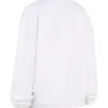 Haze wit sweatshirt met ronde hals
