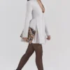 Heiress French Dove Contour mini-jurk