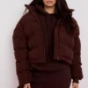 Hero Chocolate oversized pufferjas in C-vorm