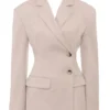 Hudson beige Blazer met zandloperfiguur