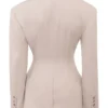 Hudson beige Blazer met zandloperfiguur