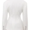 Hudson witte Blazer met zandloperfiguur
