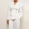 Hudson witte Blazer met zandloperfiguur
