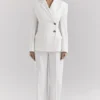 Hudson witte Blazer met zandloperfiguur