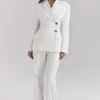 Hudson witte Blazer met zandloperfiguur