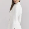 Hudson witte Blazer met zandloperfiguur