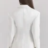 Hudson witte Blazer met zandloperfiguur