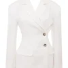 Hudson witte Blazer met zandloperfiguur
