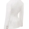 Hudson witte Blazer met zandloperfiguur
