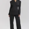 Hudson zwarte Blazer met zandloperfiguur